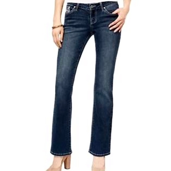 Project‎ Indigo Dark Wash Straight Cuffed Cropped Jeans 9 - Picture 1 of 16